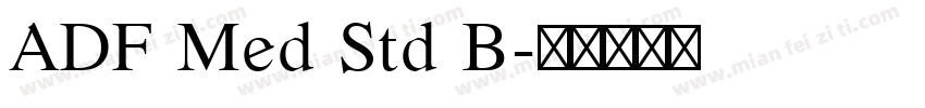 ADF Med Std B字体转换